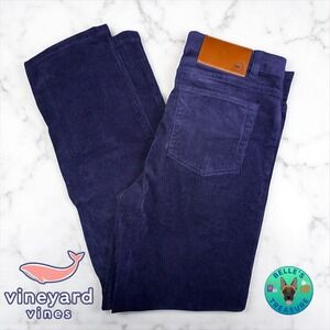 Vineyard Vines Boys 16 Corduroy Pants Navy Blue Classic Adjustable‎ Waist 29x27